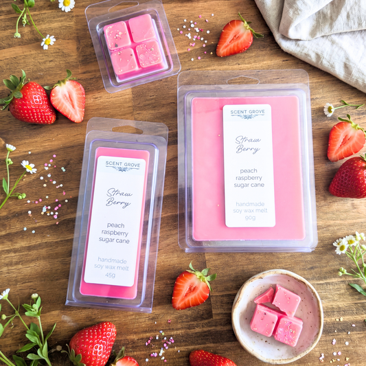 Strawberry scented soy wax melt