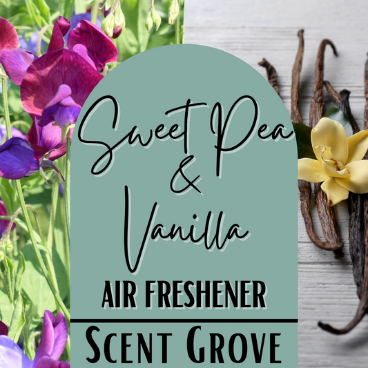 Sweet Pea & Vanilla Scented Air Freshener Spray multi purpose for car, home, room