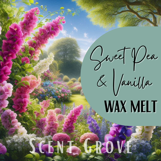 Sweet Pea & Vanilla scented soy wax melt