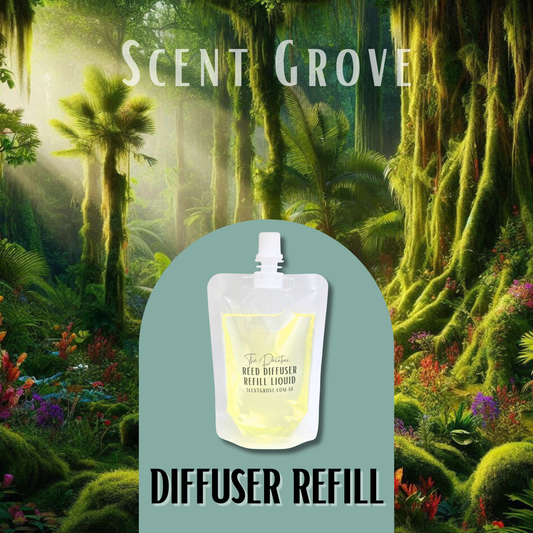 The Daintree Scented Diffuser Liquid Refill 100ml Clear Pouch