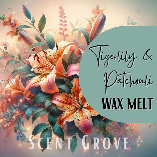 Tigerlily & Patchouli type scented soy wax melt