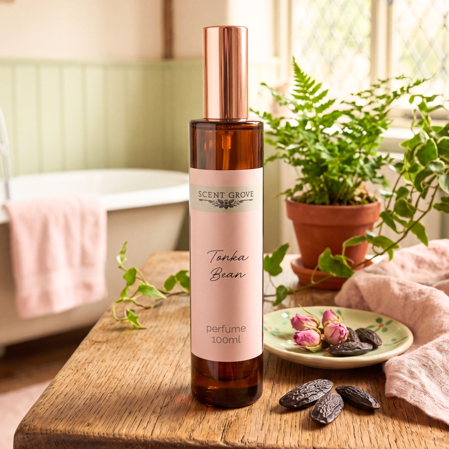 Tonka Bean scented fine perfume mist