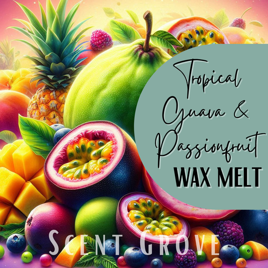 Tropical Guava & Passionfruit scented soy wax melt