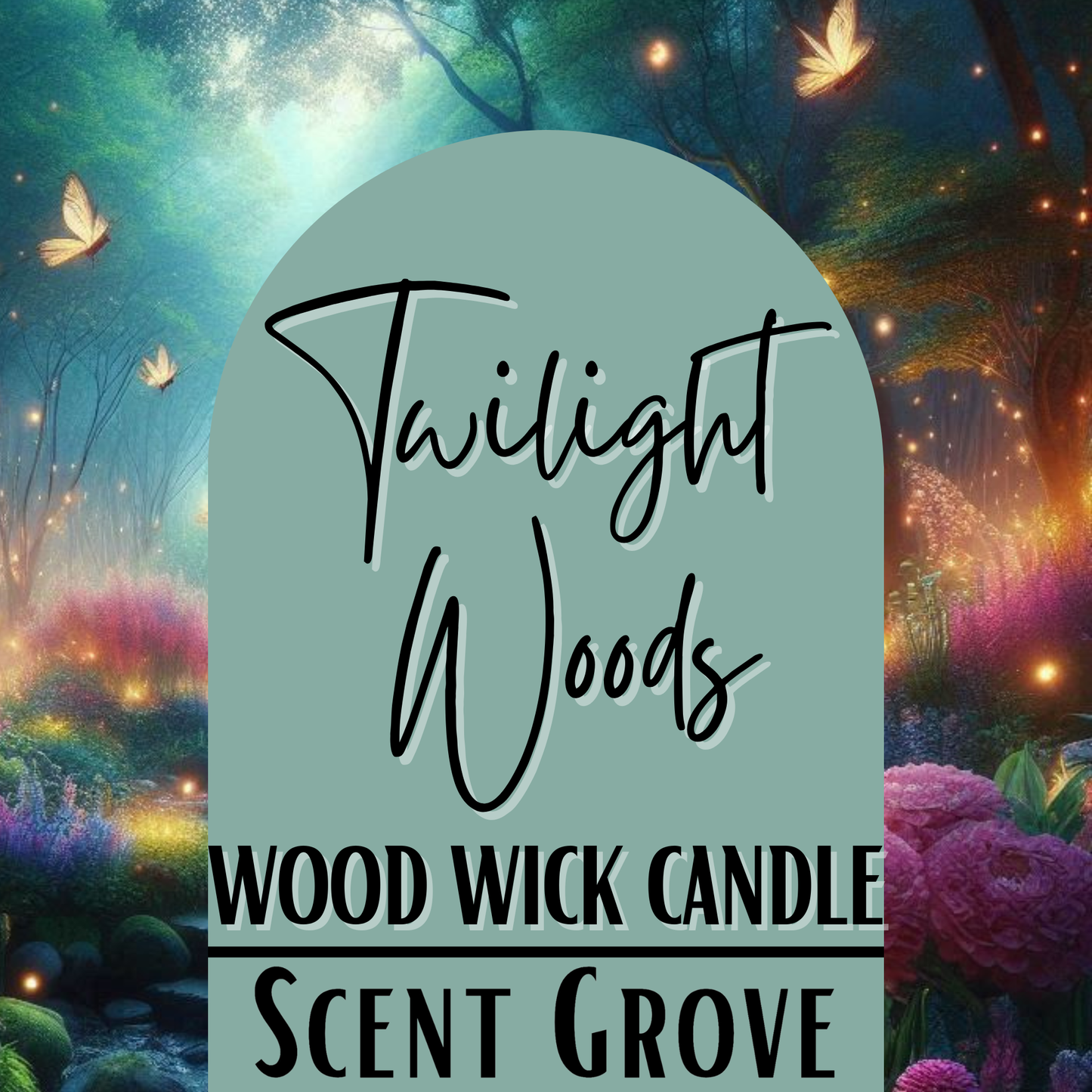 Twilight Woods scented Wood Wick Soy Candle