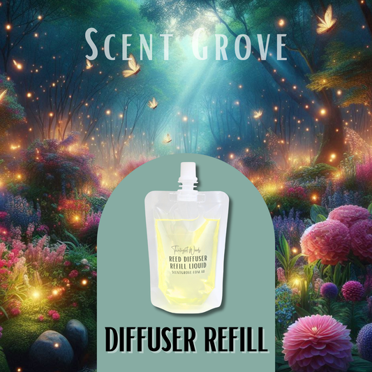 Twilight Woods Scented Diffuser Liquid Refill 100ml Clear Pouch