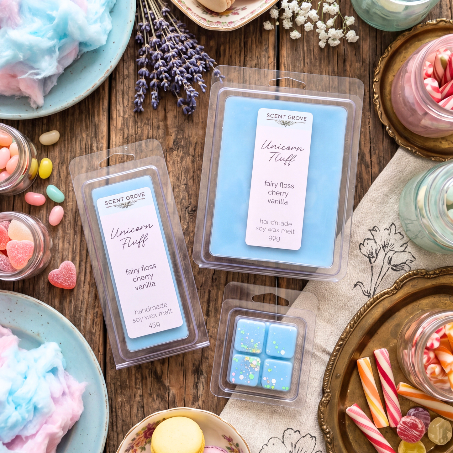 Unicorn Fluff scented soy wax melt