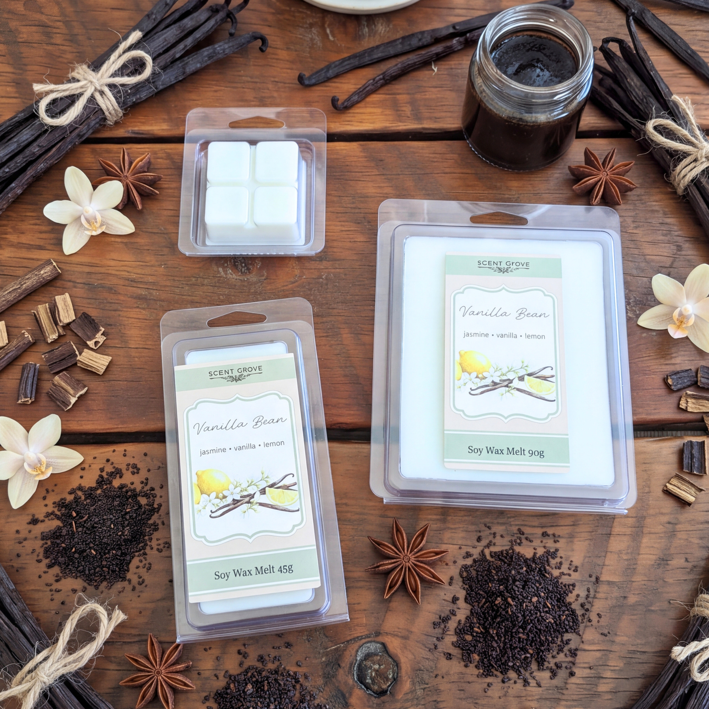 Vanilla Bean scented soy wax melt