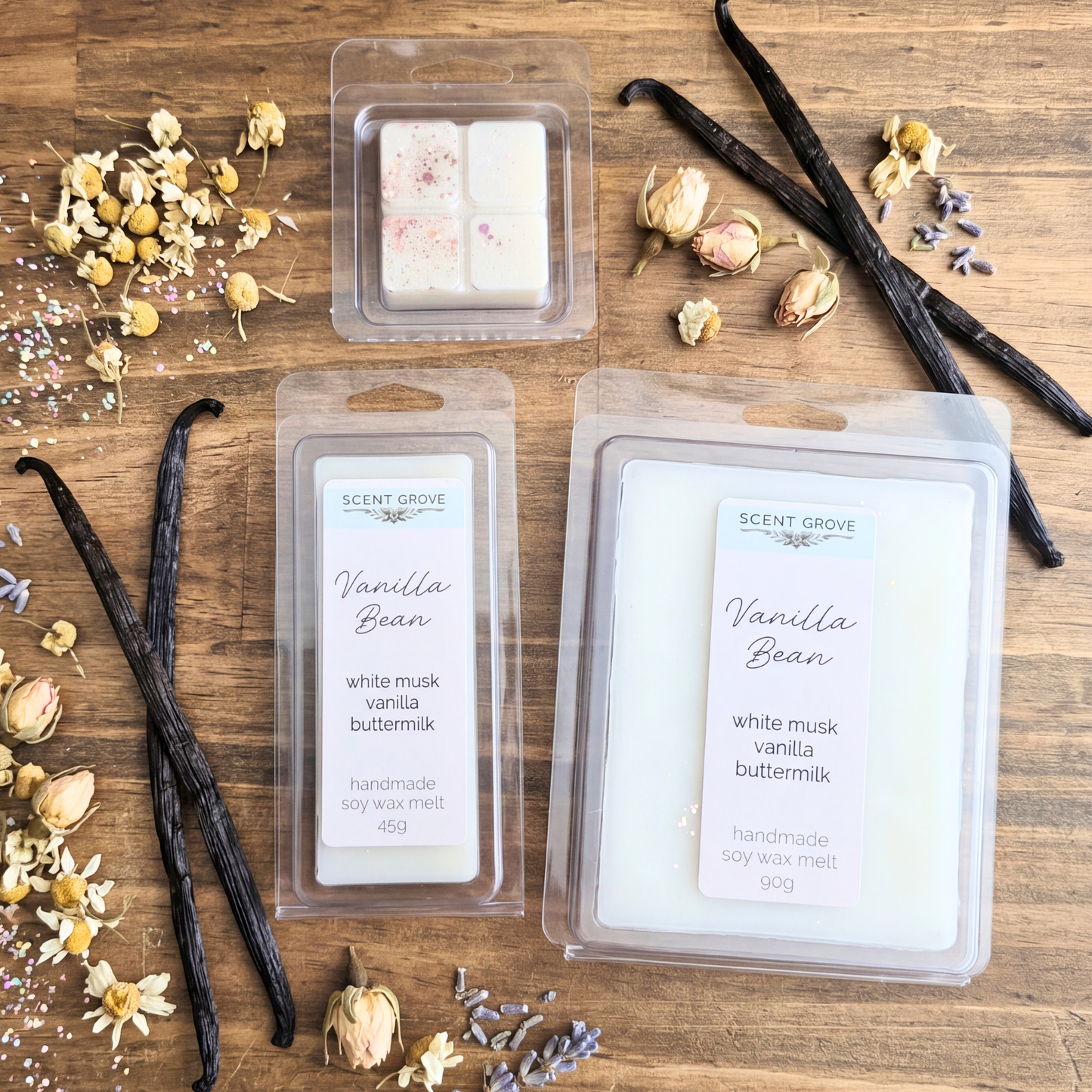 Vanilla Bean scented soy wax melt