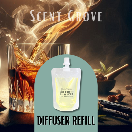 Vanilla Bour*on Scented Diffuser Liquid Refill 100ml Clear Pouch