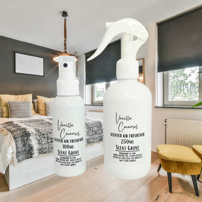 Vanilla Caramel Scented Air Freshener Spray multi purpose for car, home, room