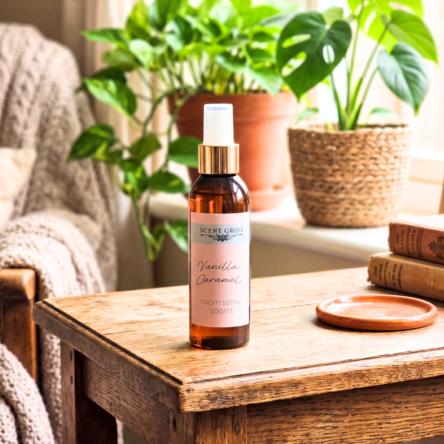 Vanilla Caramel Scented Air Freshener Spray multi purpose for car, home, room