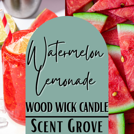 Watermelon Lemonade scented Wood Wick Soy Candle
