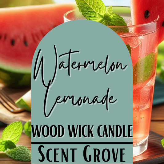 Watermelon Lemonade scented Wood Wick Soy Candle