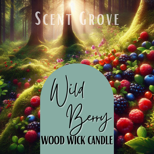 Wild Berry scented Wood Wick Soy Candle