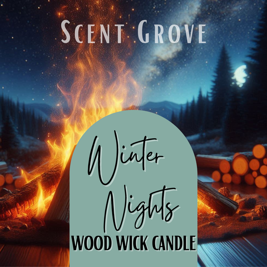 Winter Nights scented Wood Wick Soy Candle