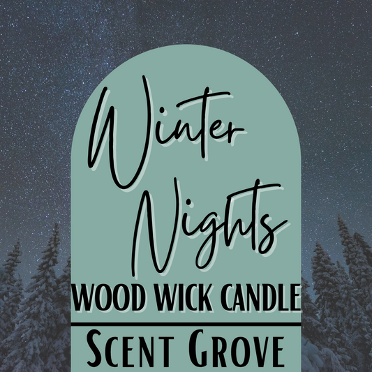 Winter Nights scented Wood Wick Soy Candle